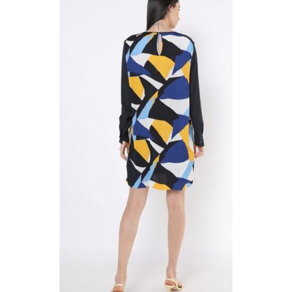 Tommy Hilfiger Multi-Color Color Block Crepe Shift Dress Women's Size 8 - Picture 3 of 11